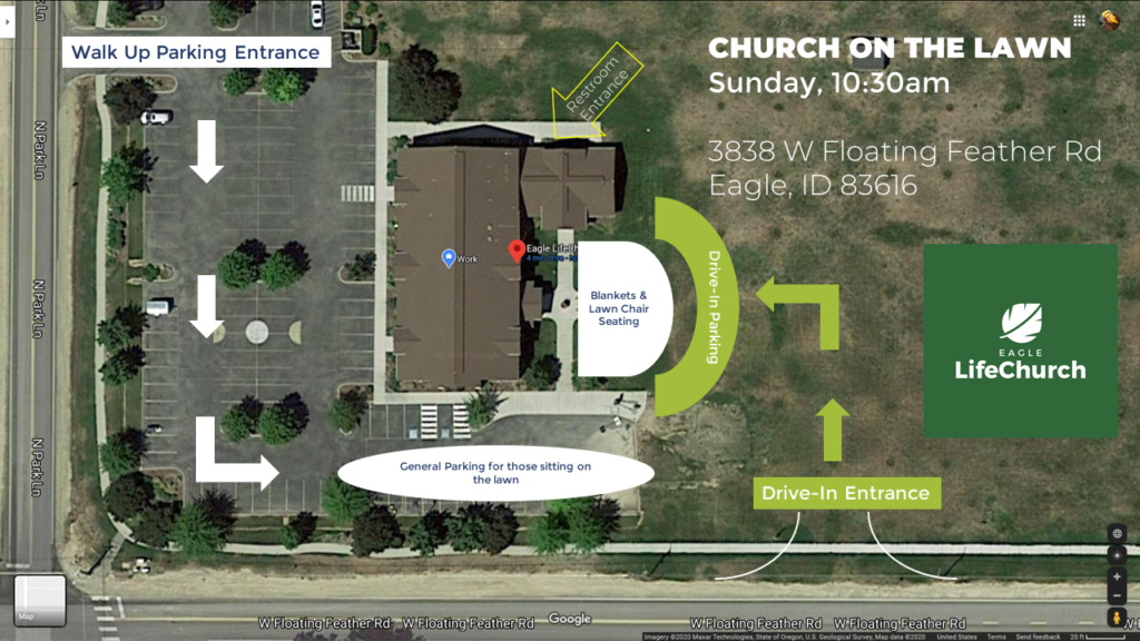 Church on the Lawn Parking & Seating Map